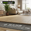 SilentCloud 3mm Acoustic Underlay in a living room setting, showcasing its installation beneath wood-look flooring, offering up to 54 dB soundproofing, ideal for noise reduction and sound insulation.