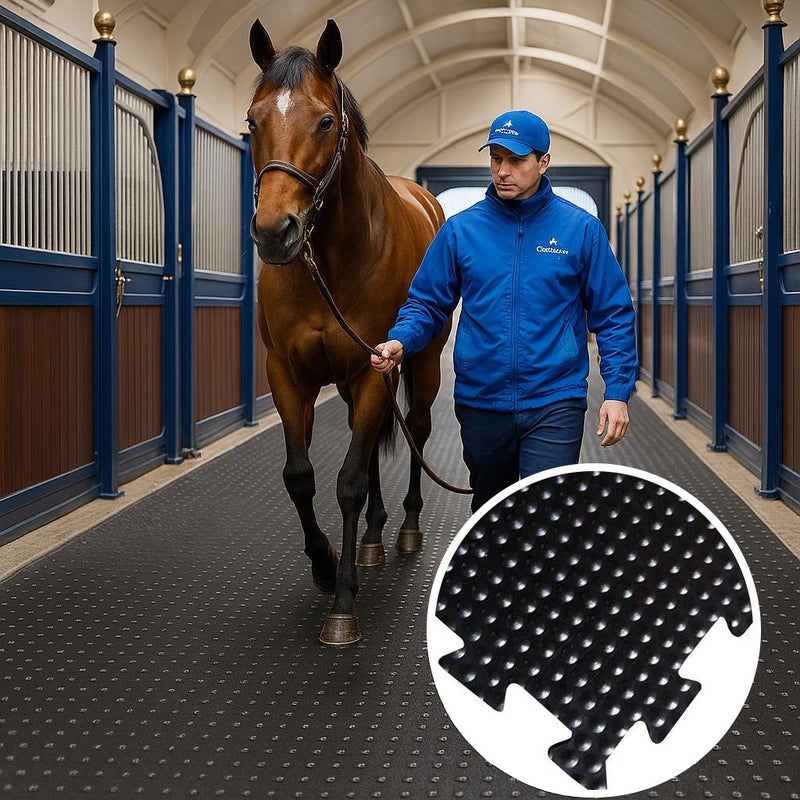 Heavy-Duty Bubble-Top Stable Mat – Shock-Absorbing Stall Flooring Mat - Slip Not Co Uk
