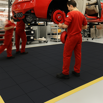 Heavy Duty Anti‑Fatigue Rubber Tiles – Slip‑Resistant, Cushioned & Oil‑Resistant Nitrile Flooring | Slip Not