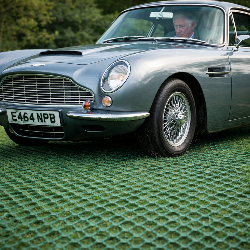 2m x 30m Grass Protection Mesh | Heavy-Duty Turf Reinforcement Mat UK | Car Park & Driveway Lawn Protection