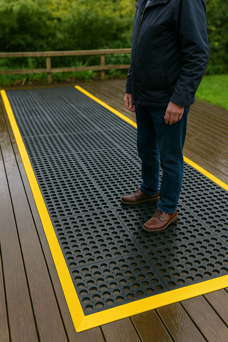 Industrial Anti-Slip Rubber Mats – Heavy-Duty Drainage Flooring for Wet, Greasy & High-Traffic Areas - Slip Not Co Uk