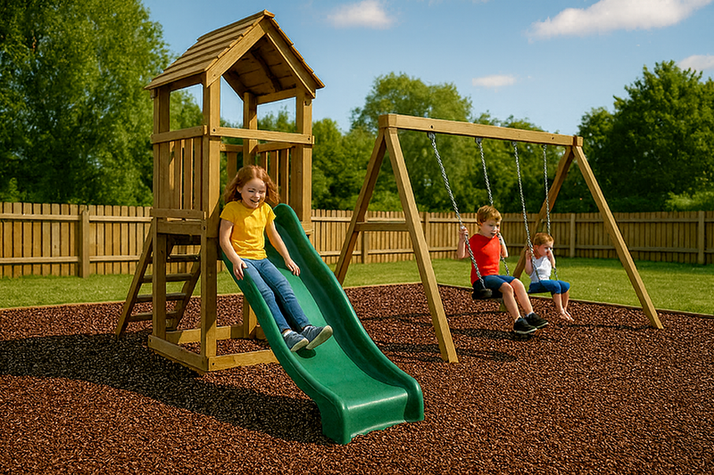 Brown Rubber Play Chippings – Safe Playground & Garden Surfacing (BS EN 1177 Certified, Made in UK) - Slip Not Co Uk