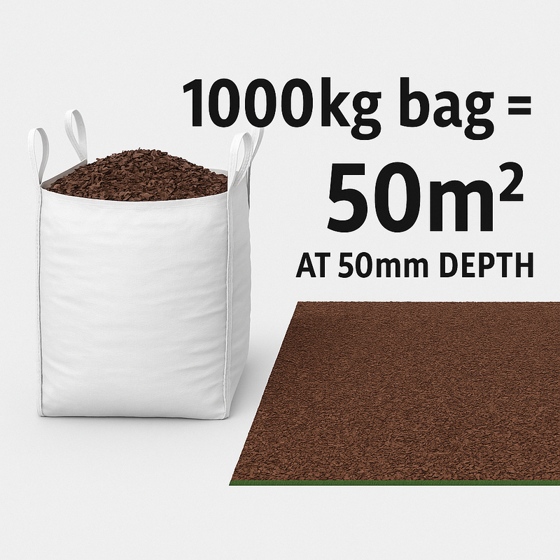 Brown Rubber Play Chippings – Safe Playground & Garden Surfacing (BS EN 1177 Certified, Made in UK) - Slip Not Co Uk