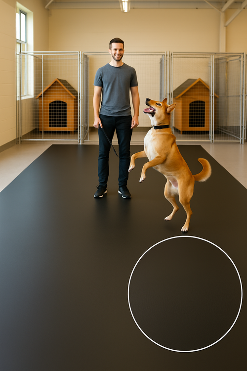 Heavy-Duty Plain Rubber Kennel Flooring – Non-Slip Durable Matting for Pets