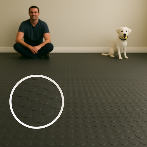 Round Dot Rubber Kennel Flooring – Ultra-Durable Non-Slip Matting for Pets