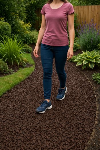 Durable Woodland Brown Rubber Chippings – Natural Wood Look