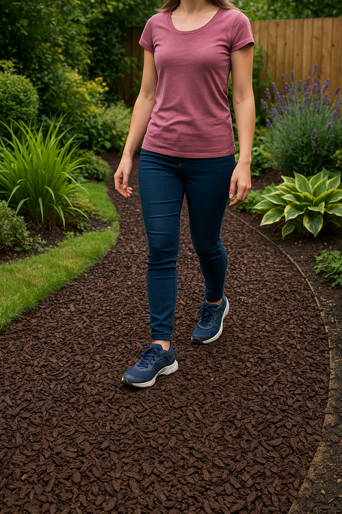 Durable Woodland Brown Rubber Chippings – Natural Wood Look