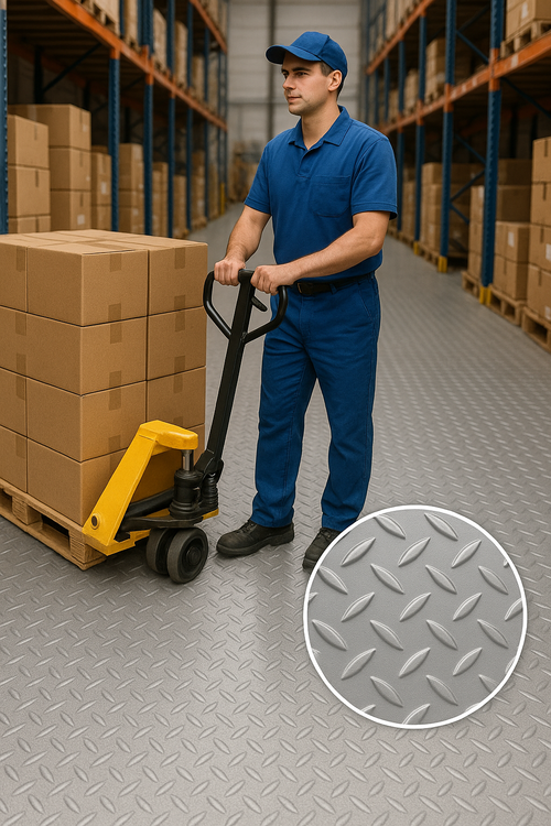 Diamond Tread Safety Flooring – Ultra-Durable, Non-Slip & Heavy-Duty for Industrial & Commercial Use!