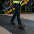 Fine Ribbed Non-Slip Rubber Matting Roll – Heavy-Duty Industrial Flooring for Garages, Workshops & Vans (1.2 m × 10 m)