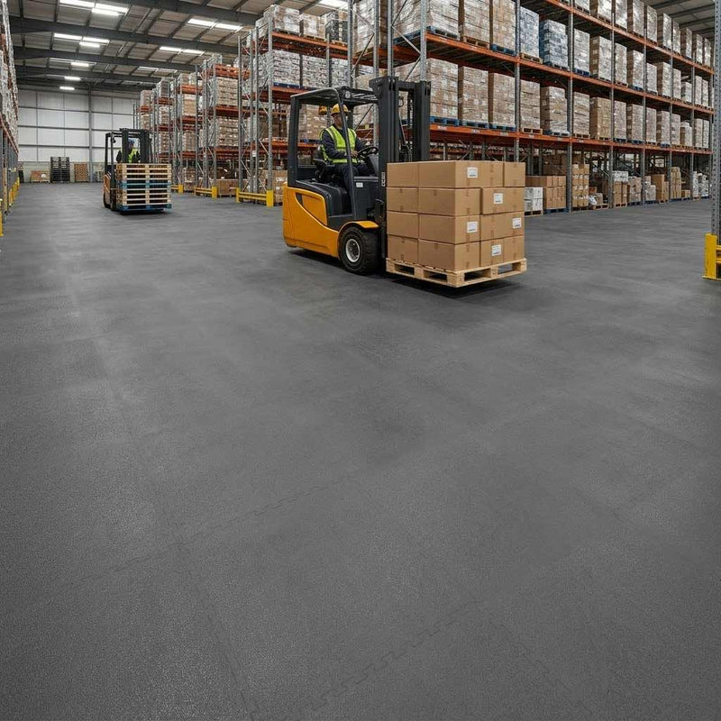 Ultra Heavy-Duty Interlocking PVC Floor Tiles 10mm – Industrial Flooring for Warehouses, Aircraft Hangars & Fire Stations