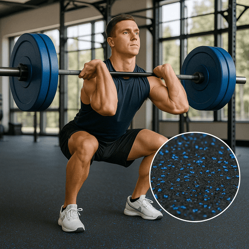 Rubber Gym Flooring Roll 1m x 10m | Heavy Duty Non-Slip Shock-Absorbing Mats | 4mm-12mm | Home & Commercial Gym | UK Stock