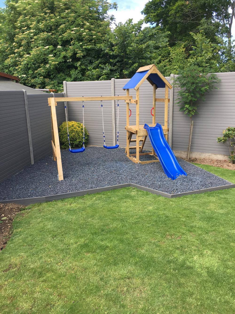 Slip-Not Premium Slate Grey Rubber Chippings – Eco-Friendly, Long-Lasting Mulch for Play Areas, Gardens & Pathways - Slip Not Co Uk