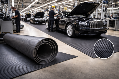 Ribbed Garage Flooring UK – Heavy-Duty Workshop Rubber Matting Roll