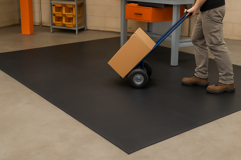 Plain Rubber Matting – Heavy-Duty, Non-Slip, Durable Flooring by Linear Metre for Industrial & Commercial Use - Slip Not Co Uk
