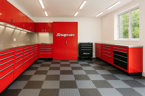 Slip-not 7mm Heavy-Duty Industrial PVC Floor Tiles – Interlocking Garage & Workshop Flooring