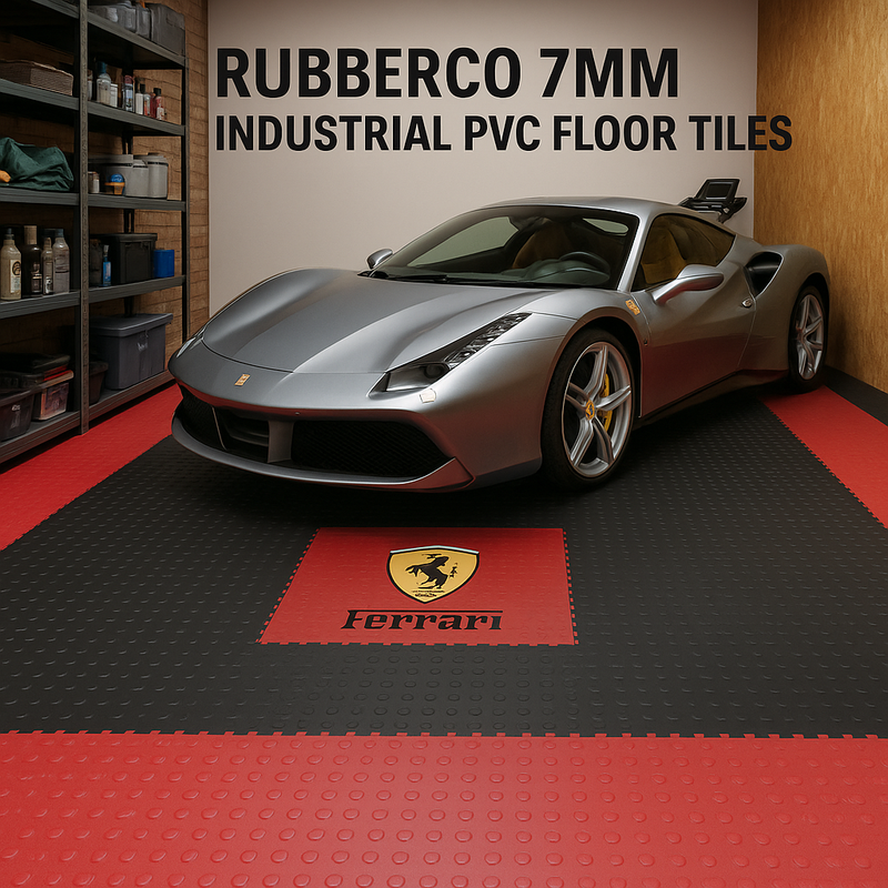 Slip-not 7mm Heavy-Duty Industrial PVC Floor Tiles – Interlocking Garage & Workshop Flooring - Slip Not Co Uk