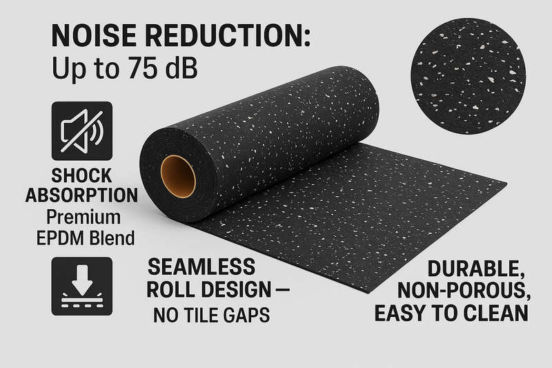 Rubber Gym Flooring Roll – Heavy‑Duty Non‑Slip & Shock‑Absorbing Matting | Slip Not - Slip Not Co Uk