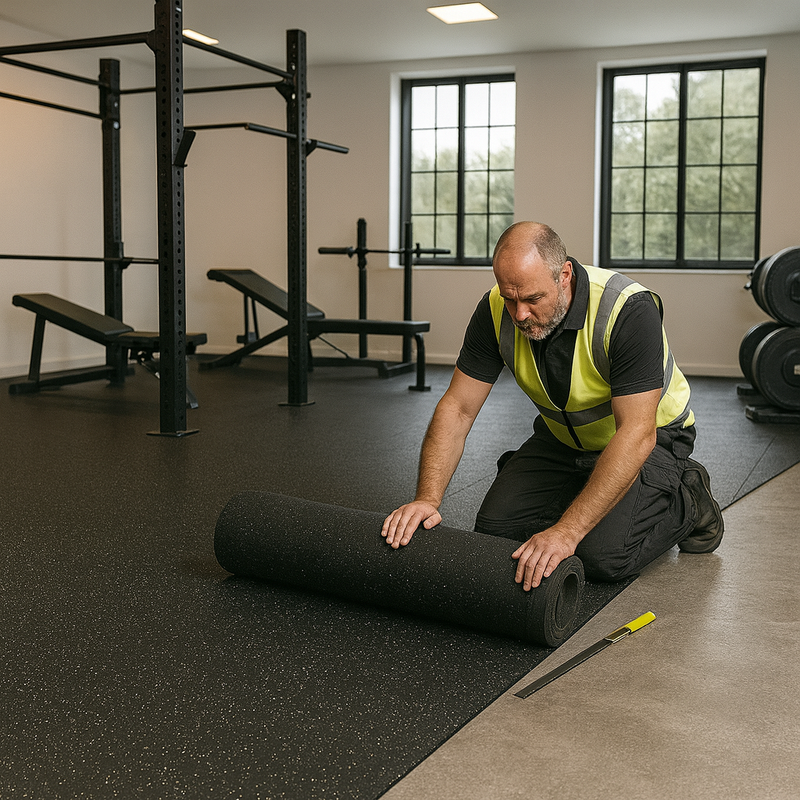 Rubber Gym Flooring – Heavy Duty, Non-Slip, Shock Absorbing Mats