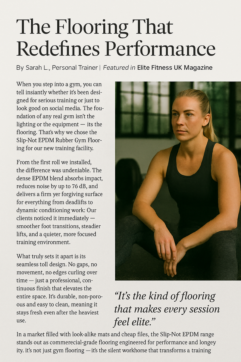 Rubber Gym Flooring Roll – Heavy‑Duty Non‑Slip & Shock‑Absorbing Matting | Slip Not - Slip Not Co Uk