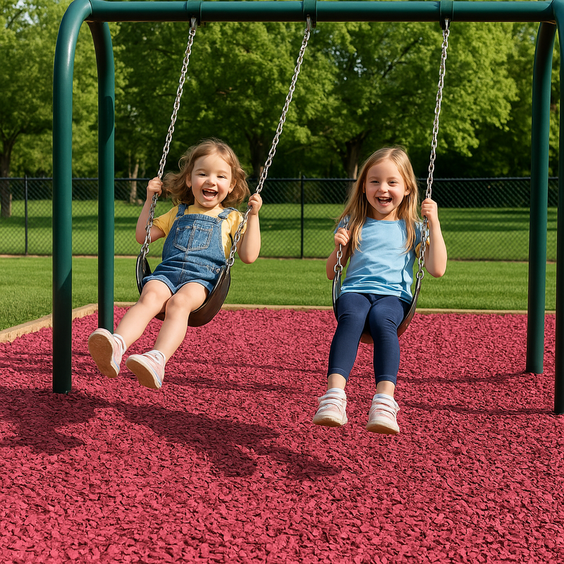 Pink Rubber Play Chippings – BS EN 1177 Certified Safe Surfacing | 100% Recycled UK Rubber - Slip Not Co Uk