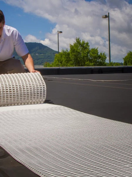 3' x 33' Floorline Low Traffic Slip-Resistant Open-Grid Pool Matting