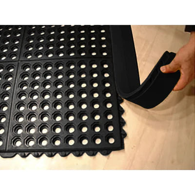 Rubber Link Mats with Drainage Holes For Pool And Wet Areas