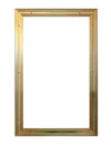 Gold brass matwell frame for 17mm entrance matting — polished brass effect, pre-drilled, 3 sizes, domestic and contract use