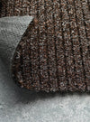 Brown polypropylene barrier matting — triple ribbed surface, latex duo backing, 8.5mm thick entrance mat