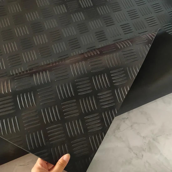 Non Slip Checker Plate Rubber Flooring Heavy Duty