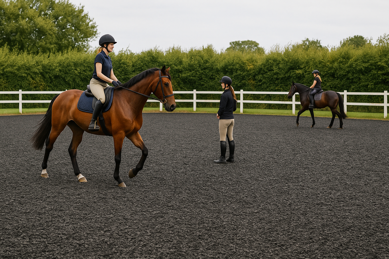 Premium Equestrian Rubber Chippings 500KG – 20mm Wire-Free Arena Footing for Riding Schools & Training Yards | Free UK Delivery - Slip Not Co Uk