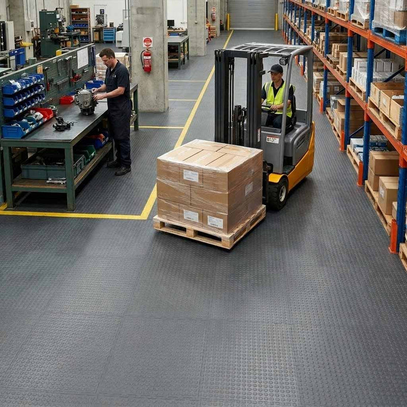 Heavy-Duty Interlocking PVC Floor Tiles 7mm T-Joint