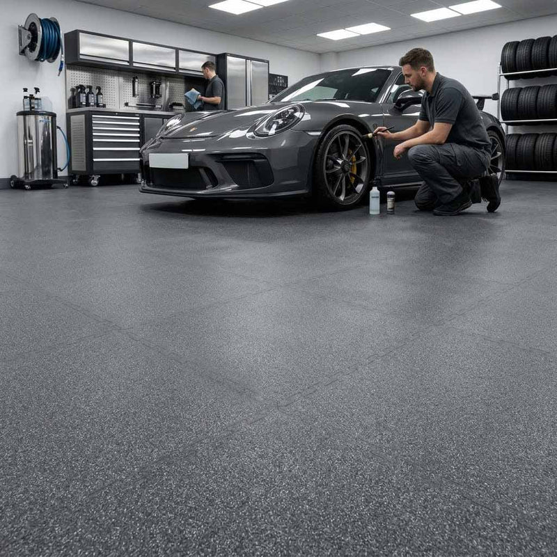 Slip-not 7mm Heavy-Duty Industrial PVC Floor Tiles – Interlocking Garage & Workshop Flooring
