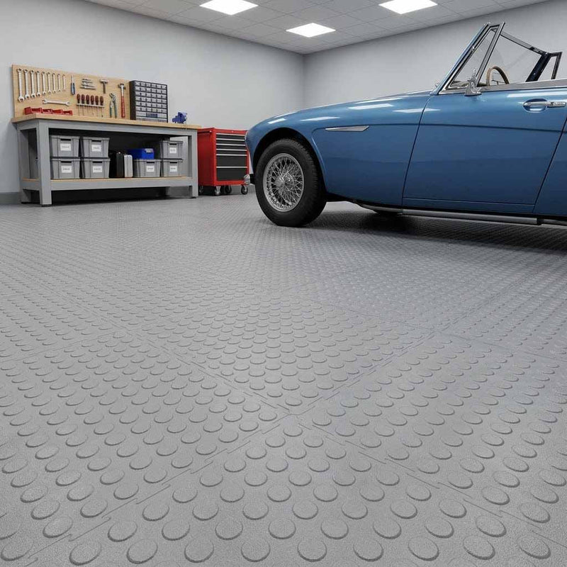 Slip-not 7mm Heavy-Duty Industrial PVC Floor Tiles – Interlocking Garage & Workshop Flooring