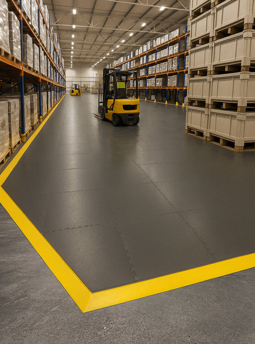 10mm Ultra Heavy-Duty Interlocking PVC Floor Tiles – Industrial Flooring for Warehouses, Aircraft Hangars & Fire Stations