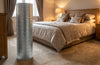 Luxury 12mm carpet underlay roll in bedroom setting — memory foam underlay, A+ air quality rated, 105kg/m³ density