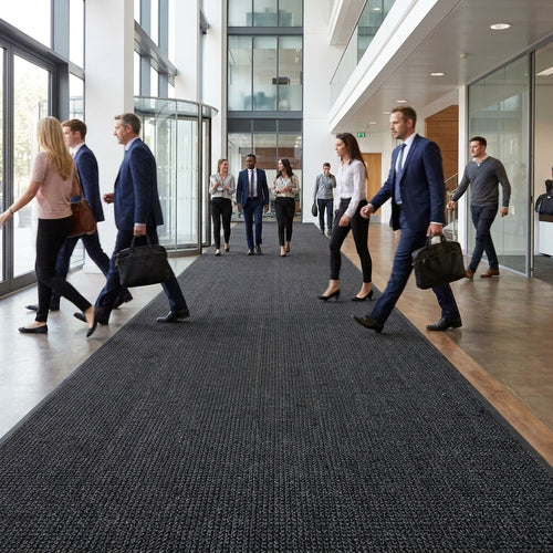 Patterned Polypropylene Fibre Bonded Entrance Matting | 10mm | Class 32 | Priced Per Linear Metre | 6 Colours | 2m Wide
