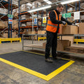 Anti-Fatigue Mat | 9mm PVC Foam | Pebble, Ribbed or Diamond | Black or Grey | Optional Yellow Safety Border