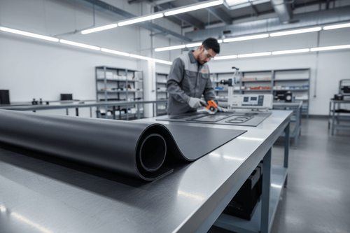 Premium Black Rubber Sheet UK | 70 Shore A Industrial Grade | 1mm-25mm Thickness | Linear Metre