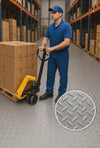 Diamond Tread Rubber Flooring - 10m and 5m Roll, Non-Slip, Heavy Duty Mats for Workshops, Garages, Commercial Spaces