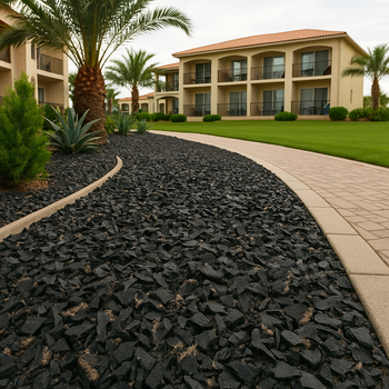 Premium Uncoloured Rubber Play Chippings – Natural Black