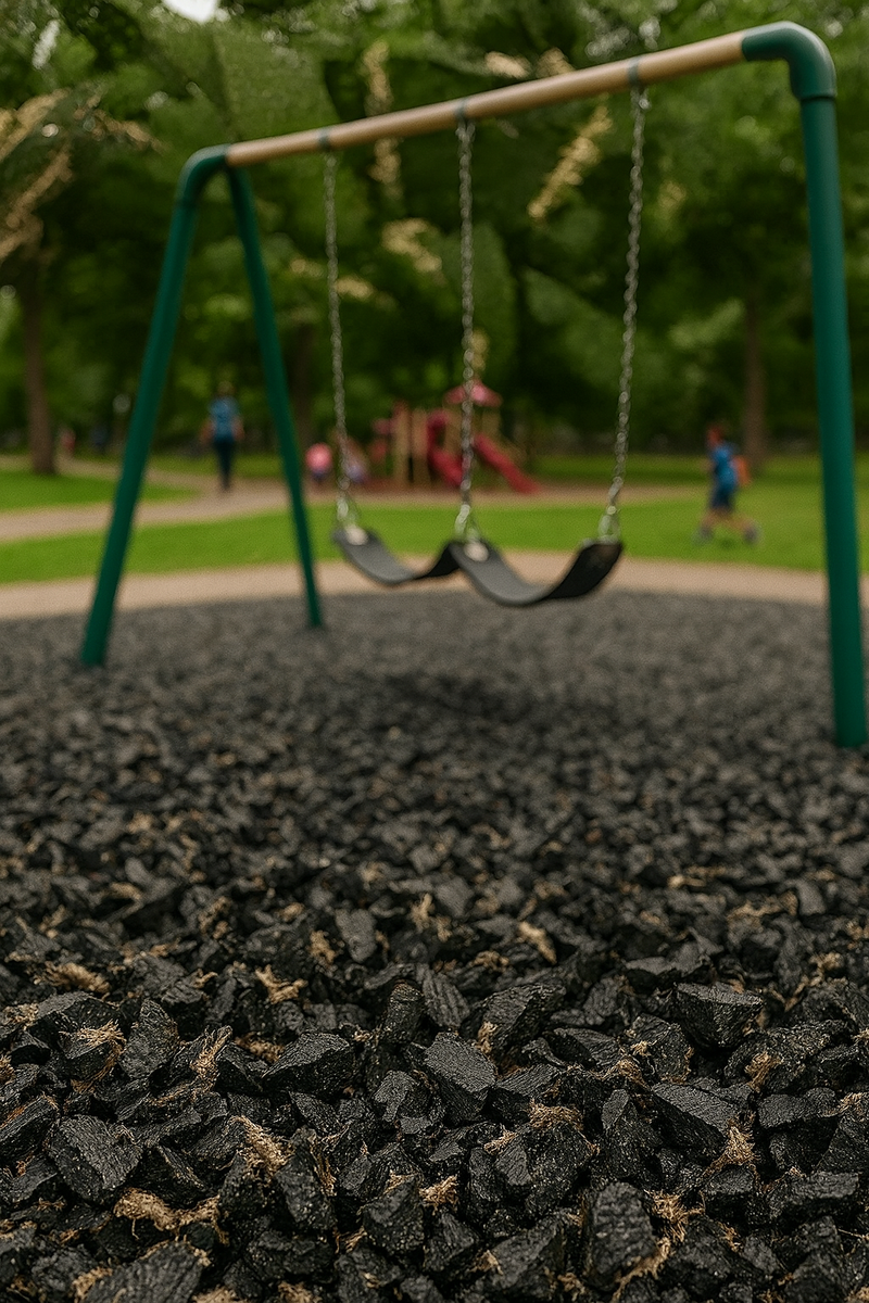 Premium Uncoloured Rubber Chippings – Durable Ground Cover for Play Areas, Gardens, and Landscaping - Slip Not Co Uk