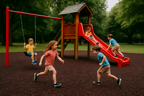 Rubber Woodland Brown Chippings – Durable Mulch Alternative for Gardens, Pathways, Play Areas & Pet Surfaces