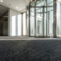 Rubber Waffle Backed Fibre Bonded Entrance Matting | 12mm | Cut-and-Loop Pile | Anthracite | Priced Per Linear Metre | 2m & 4m Wide