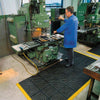 Dark Slate Gray Rubber Link Mats with Drainage Holes for Pool And Wet Areas A