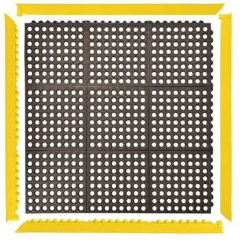 Rubber Link Mats with Drainage Holes – Heavy-Duty Non-Slip Flooring for Pools and Wet Areas – Interlocking Design