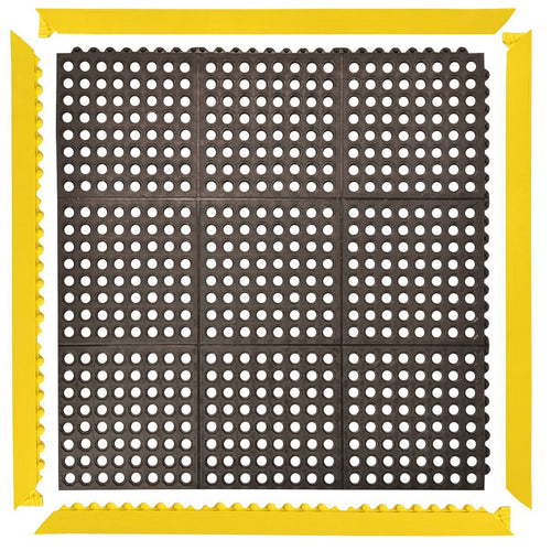 Rubber Link Mats with Drainage Holes – Heavy-Duty Non-Slip Flooring for Pools and Wet Areas – Interlocking Design