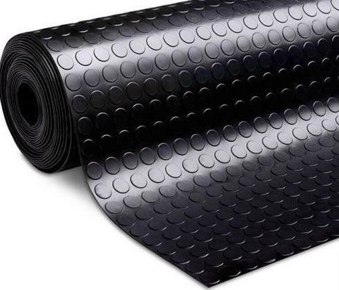 Rubber Matting Roll 2m Wide UK | Heavy Duty Non-Slip Studded Dot | Custom Cut Lengths – Rubber Flooring Sheet