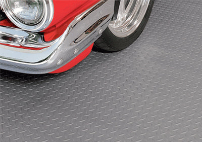 Heavy Duty Diamond Tread Garage Flooring Roll – Slip-Resistant, Chemical-Resistant PVC Sheet for Easy DIY Installation
