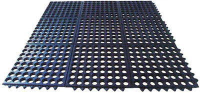 Rubber Link Mats with Drainage Holes for Pool And Wet Areas A - Slip Not Co Uk