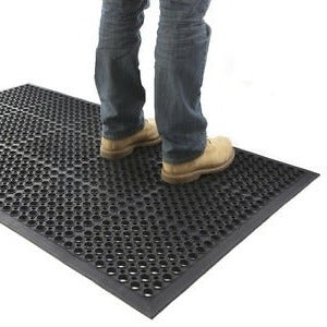Pool Rubber Mat with Drainage Holes Non Slip - Slip Not Co Uk